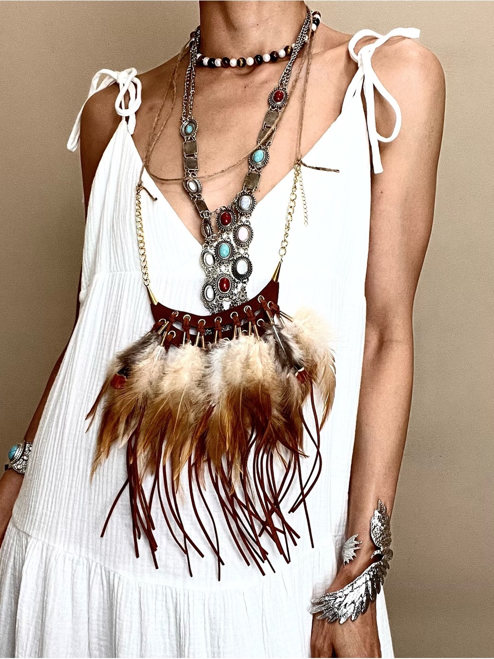 Brand New feather necklace